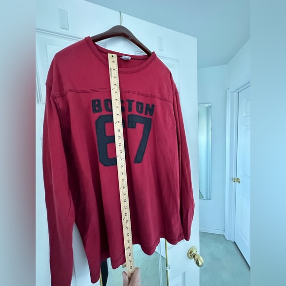 Men’s Red Burgundy Size XL Boston 67 Sweatshirt Old Navy College University - Picture 3 of 6